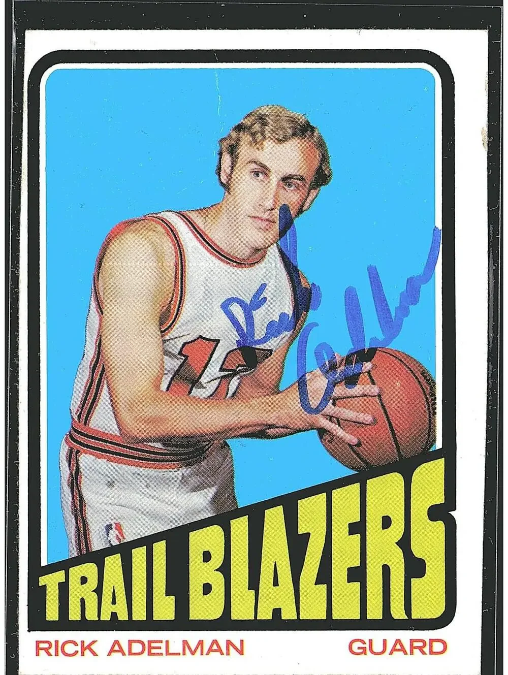 1972-73 Topps #117 Rick Adelman HAND SIGNED
